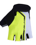 NALINI Cycling fingerless gloves - AIS SALITA  - white/black/yellow