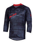 NALINI Cycling summer long sleeve jersey - AIS HILL MTB - black/red
