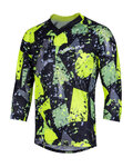 NALINI Cycling summer long sleeve jersey - AIS HILL MTB - black/yellow