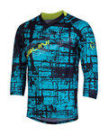 NALINI Cycling summer long sleeve jersey - AIS HILL MTB - black/green