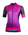 NALINI Cycling short sleeve jersey - AIS STILOSA 2.0 LADY - purple/black/pink