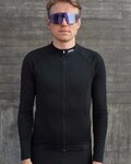 POC Cycling winter long sleeve jersey - THERMAL LITE  - black