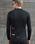 POC Cycling winter long sleeve jersey - THERMAL LITE  - black