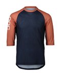 POC Cycling short sleeve jersey - MTB PURE 3/4 - blue/orange