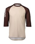 POC Cycling short sleeve jersey - MTB PURE 3/4 - brown/beige