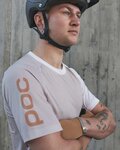 POC Cycling short sleeve jersey - MTB PURE - beige/white