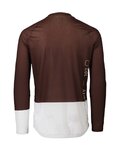 POC Cycling summer long sleeve jersey - MTB PURE - brown/white