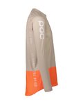 POC Cycling summer long sleeve jersey - MTB PURE - brown/orange