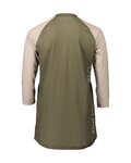 POC Cycling short sleeve jersey - MTB PURE 3/4 LADY - beige/green