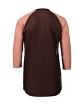 POC Cycling short sleeve jersey - MTB PURE 3/4 LADY - brown/pink