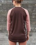 POC Cycling short sleeve jersey - MTB PURE 3/4 LADY - brown/pink