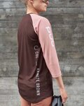 POC Cycling short sleeve jersey - MTB PURE 3/4 LADY - brown/pink