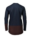 POC Cycling summer long sleeve jersey - MTB PURE LADY - brown/blue