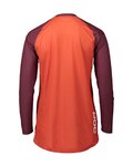 POC Cycling summer long sleeve jersey - MTB PURE LADY - bordeaux/orange