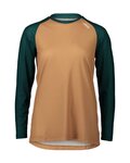 POC Cycling summer long sleeve jersey - MTB PURE LADY - green/brown