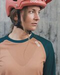 POC Cycling summer long sleeve jersey - MTB PURE LADY - green/brown