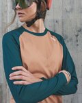 POC Cycling summer long sleeve jersey - MTB PURE LADY - green/brown