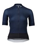 POC Cycling short sleeve jersey - ESSENTIAL ROAD LADY - black/blue
