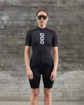 POC Cycling short sleeve jersey - ESSENTIAL ROAD LADY - black