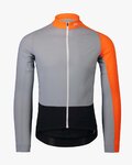 POC Cycling winter long sleeve jersey - ESSENTIAL ROAD MID - black/orange/grey