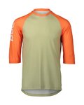 POC Cycling short sleeve jersey - MTB PURE 3/4 - green/orange