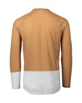 POC Cycling summer long sleeve jersey - MTB PURE - white/brown