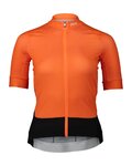 POC Cycling short sleeve jersey - ESSENTIAL ROAD LADY - orange/black