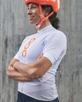 POC Cycling short sleeve jersey - ESSENTIAL ROAD LADY - white/grey