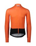 POC Cycling summer long sleeve jersey - ESSENTIAL ROAD - orange/black
