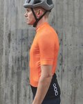 POC Cycling short sleeve jersey - ESSENTIAL ROAD - orange/black