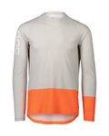 POC Cycling summer long sleeve jersey - MTB PURE - grey/orange