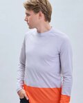 POC Cycling summer long sleeve jersey - MTB PURE - grey/orange