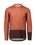 POC Cycling summer long sleeve jersey - MTB PURE - brown/orange