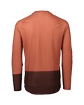 POC Cycling summer long sleeve jersey - MTB PURE - brown/orange