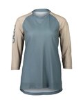 POC Cycling short sleeve jersey - MTB PURE 3/4 LADY - light blue/beige