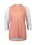 POC Cycling short sleeve jersey - MTB PURE 3/4 LADY - white/pink
