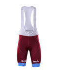 BONAVELO Cycling bib shorts - KATUSHA 2017 - bordeaux