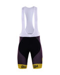 BONAVELO Cycling bib shorts - DIRECT ENERGIE 2017 - yellow/black