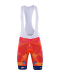 Cycling bib shorts - VINI FANTINI 2017 - orange/blue
