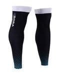Cycling leg warmers - BORA 2018 - white/black/green
