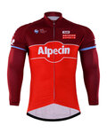 Cycling winter long sleeve jersey - KATUSHA 2017 WINTER - bordeaux/red