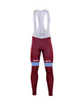 Cycling long bib trousers - KATUSHA 2017 WINTER - bordeaux