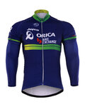 Cycling winter long sleeve jersey - ORICA 2017 WINTER - blue