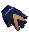 Cycling fingerless gloves - AQUA BLUE 2017 - gold/blue