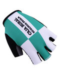 Cycling fingerless gloves - CAJA RURAL 2017 - white/turquoise