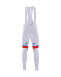 BONAVELO Cycling long bib trousers - FDJ 2017 SUMMER - white/red