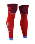 BONAVELO Cycling leg warmers - KATUSHA 2018 - bordeaux/red