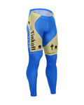 BONAVELO Cycling long trousers withot bib - TINKOFF SAXO 15 SMR - light blue/gold
