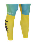 BONAVELO Cycling leg warmers - LOTTO 2015 - light blue/yellow