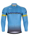 Cycling winter long sleeve jersey - ASTANA 2018 WINTER - light blue
